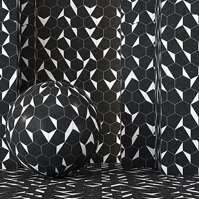 Black & White Stone Tile Collection Texture 4k (3 Pattern)