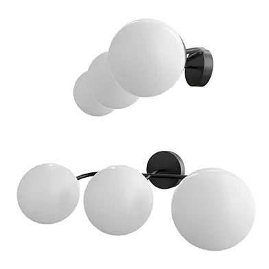 VEGA 3 BULB BLACK WALL SCONCE