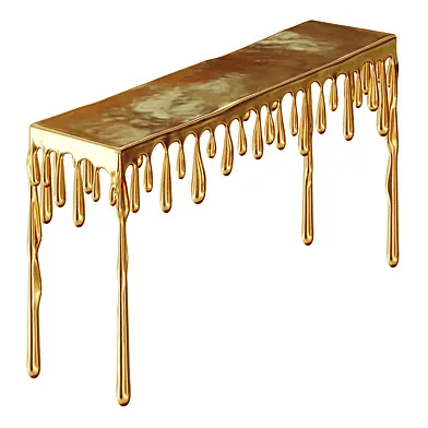 Currey and Company Living Room Liquid Gold Консоль