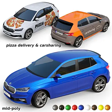 Среднеполигональный автомобиль Skoda Fabia 2022