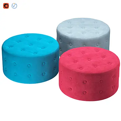 Velvet Pouffe Footstool Tampa