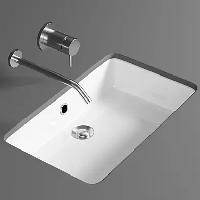 Lavabo da incasso sottopiano rettangolare 56 Olympia