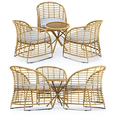Outdoor garden furniture set_v04 / Садовый набор мебели