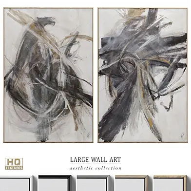 Large Abstract Neutral Wall Art C-416