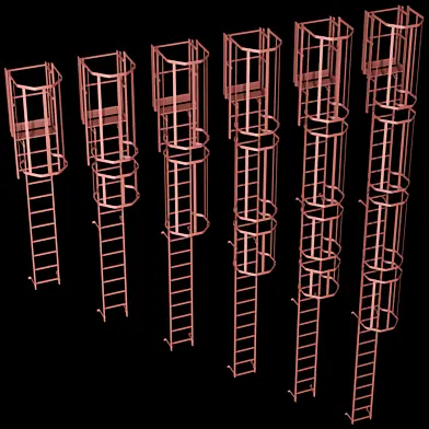 Пожарная лестница / Fire escape stair