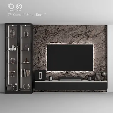 TV Consol " Stone Rock "