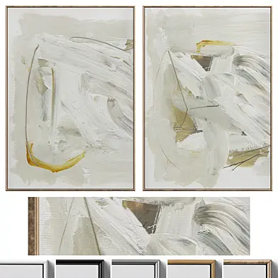 Abstract Neutral Wall Art C-419