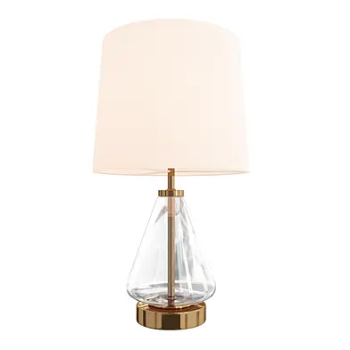Better Homes and Gardens Glass with Brass Base Table Lamp, 18" H
