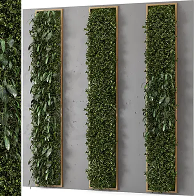 Indoor Wall Vertical Garden in Wooden Base - Set 556