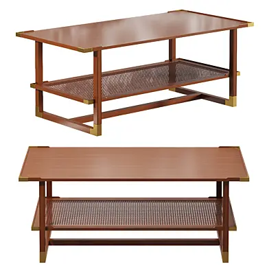 Caned Shelf Coffee Table