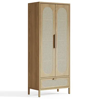Classic Rattan & Wood Cabinet