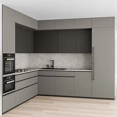 Kitchen Modern - Gray and Black Cabinets 88