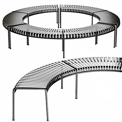 HAY PALISSADE PARK BENCH INCL. MIDDLE LEG