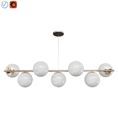 Sphere Stem Light Chandelier Milk