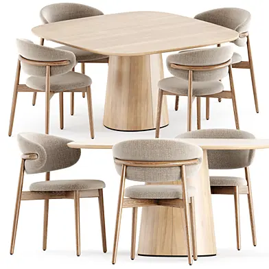 Oleandro chair by Calligaris and POV 462 table by Ton