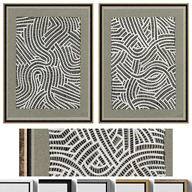 Modern Abstract Neutral Wall Art C-444