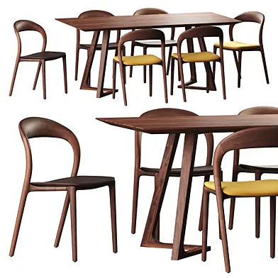 Artisan & West elm Dean rectangular dining set