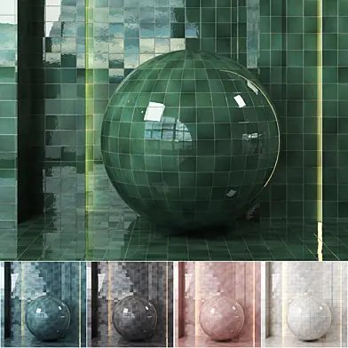 (4k)(5color) Portmore Glazed Ceramic Tile Texture-Seamless