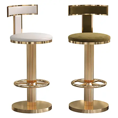 Gold Stainless Steel High Bar Stool Chair