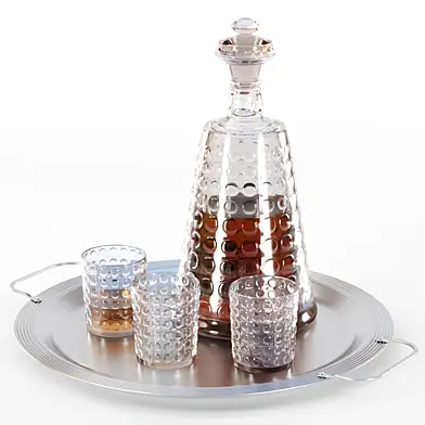 Whiskey decanter with glasses v02 / Набор для виски