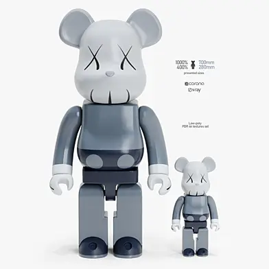 Bearbrick / KAWS Companion Grey (2006)