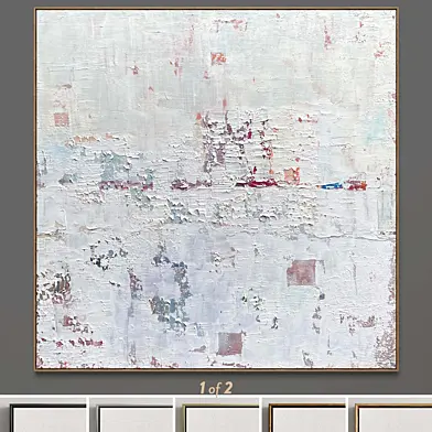 Plaster two square photo frames R-63