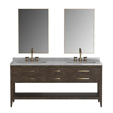 FRENCH CONTEMPORARY DOUBLE WASHSTAND br