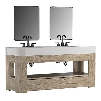 ASPEN FRENCH OAK DOUBLE WASHSTAND