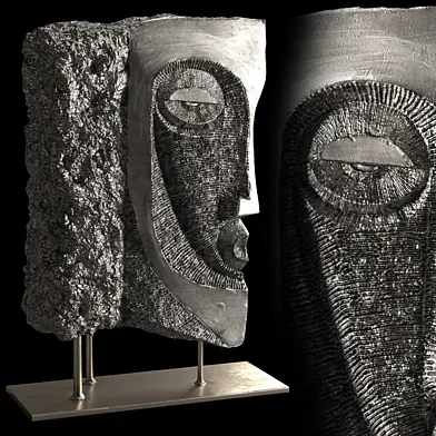 abstract face sculpture