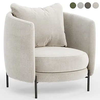 Fauteuil in tweed, Arcus design E. Gallina