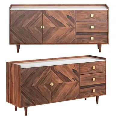Safavieh Cora Rose Herringbone Sideboard