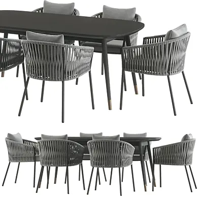 Porto chair and clover dining table