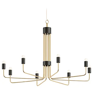 le marais chandelier 8 light black