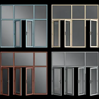 Витражные алюминиевые двери /  Stained aluminum doors