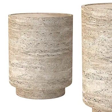 VITOLO CARVED ROUND SIDE TABLE