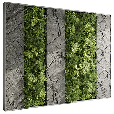 Vertical Wall Garden With Rock frame - 27