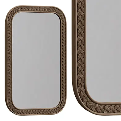 Lorrie Plaited Rattan Mirror
