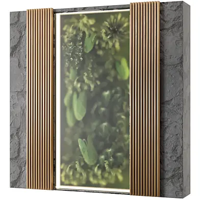 Indoor Wall  Vertical Garden Behind the Glass - Set 807