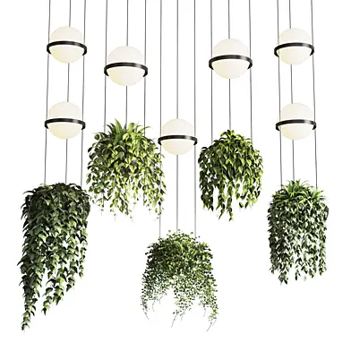Vibia palma pendent lamp - pot light pendant - plant light hanging 04 vray