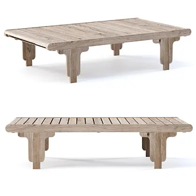 Eva wooden coffee table EV11 by Bpoint Design / Деревянный кофейный столик