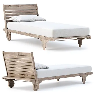 Eva wooden daybed EV25 by Bpoint Design / Деревянный садовый шезлонг