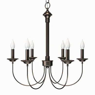 Richeson 6 - Light Candle Style Empire Chandelier