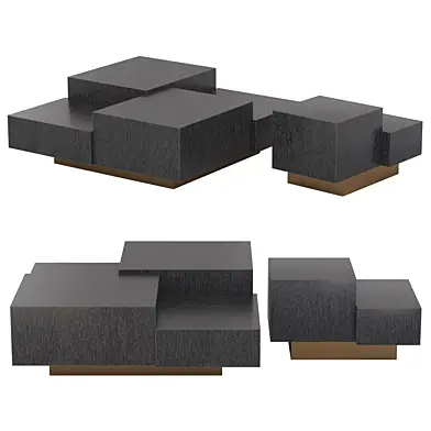 Coffee & side tables set NERONE eichholtz