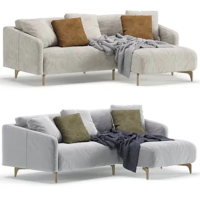 Sofa Ljeri Barhat Beige Lounge Chaise By Divan.ru / Диван Угловой Льери