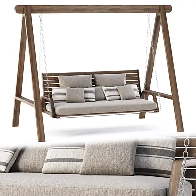 Mary wooden double garden swing MR45 by Bpoint Design / Деревянные садовые качели