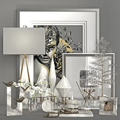White Marble-Decorative Set-02