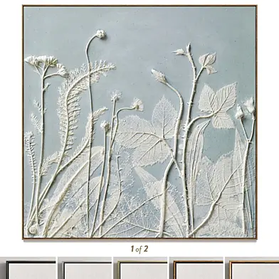 Plaster two square photo frames R-98