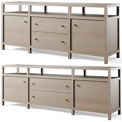 Keane Natural Media Console by Crate and Barrel