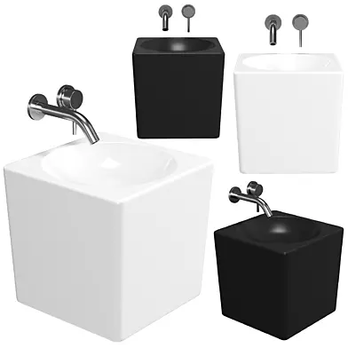 Scarabeo Cube countertop or wall-mounted hand washbasin