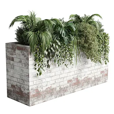 brick box plants on stand - set outdoor plant 117 brick dirt vase